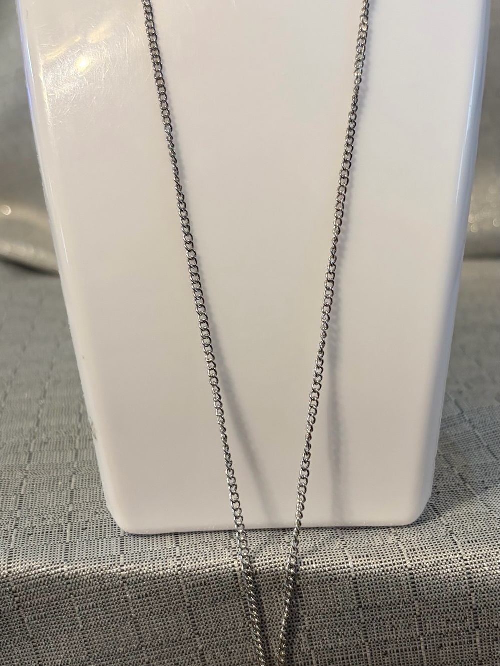 Silver-tone Long Chain Pendant Necklace - Picture 2 of 6